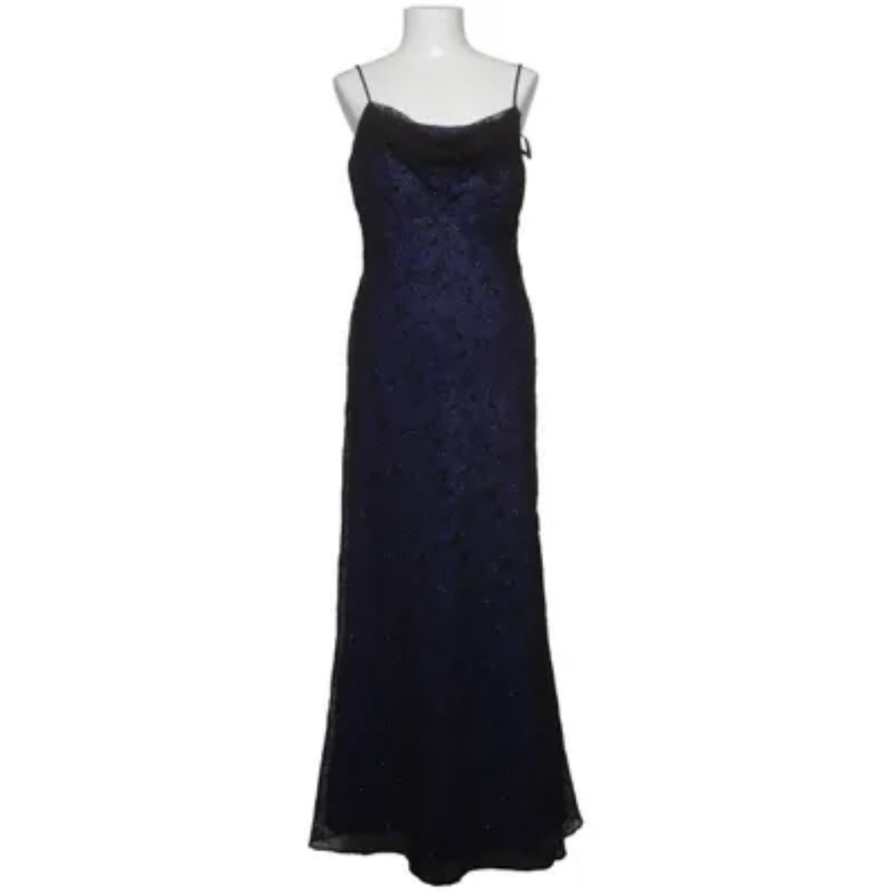 Karina Navy Blue Dress with Glitter Accents - Picture 2 of 10